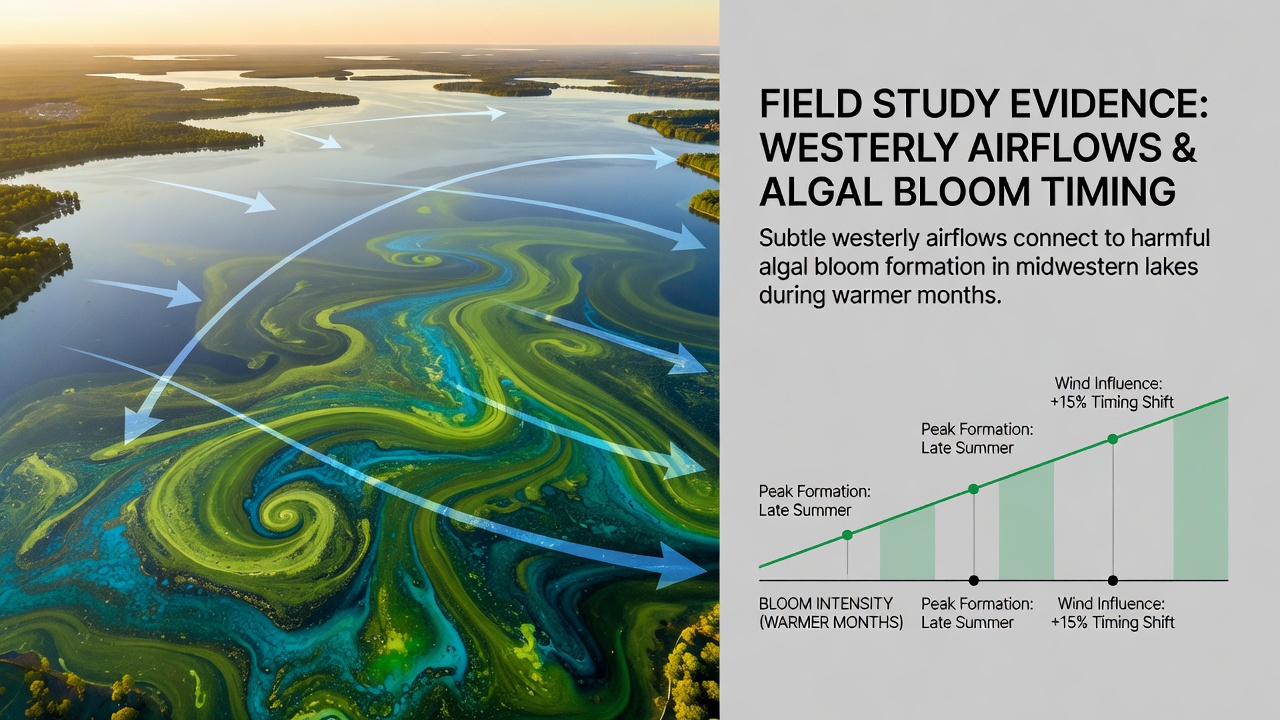 Evidence Ties Gentle Westerly Airflows to Harmful Algal Bloom Formation in Midwestern Lakes