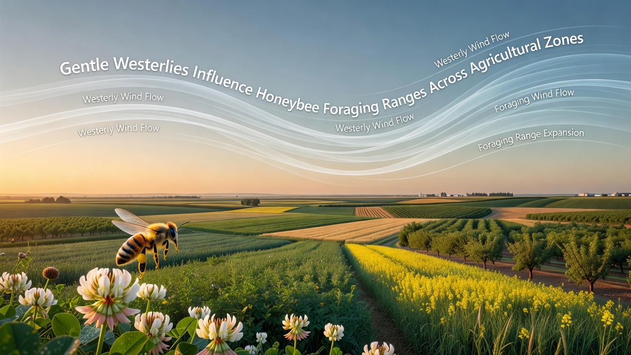 Gentle Westerlies Shape Honeybee Navigation in Agricultural Landscapes